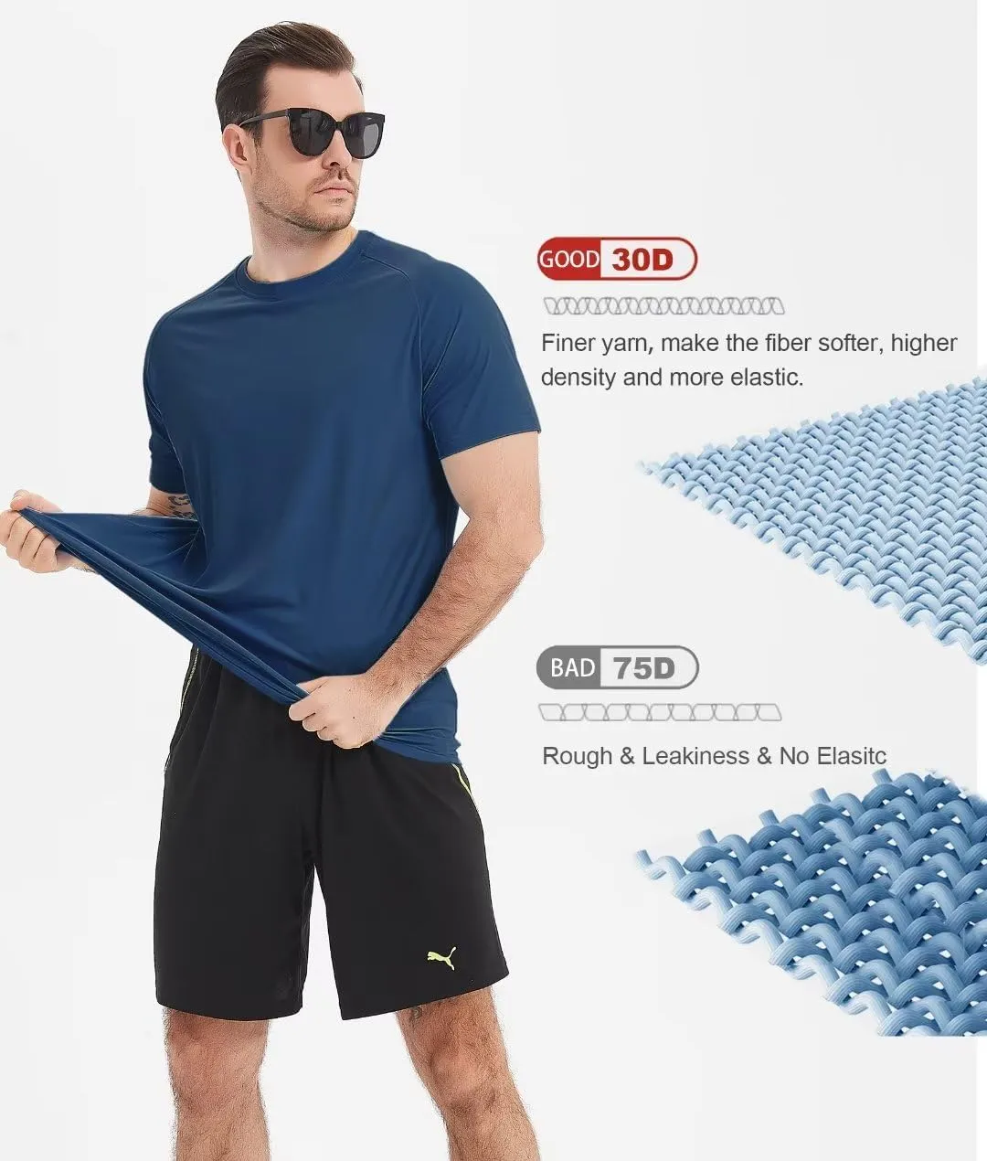 2/4 Pack Men's UPF 50  Rash Guard Quick-Dry Long Sleeves Shirts, Swim Fishing Shirts UV Sun Protection Shirts for Men