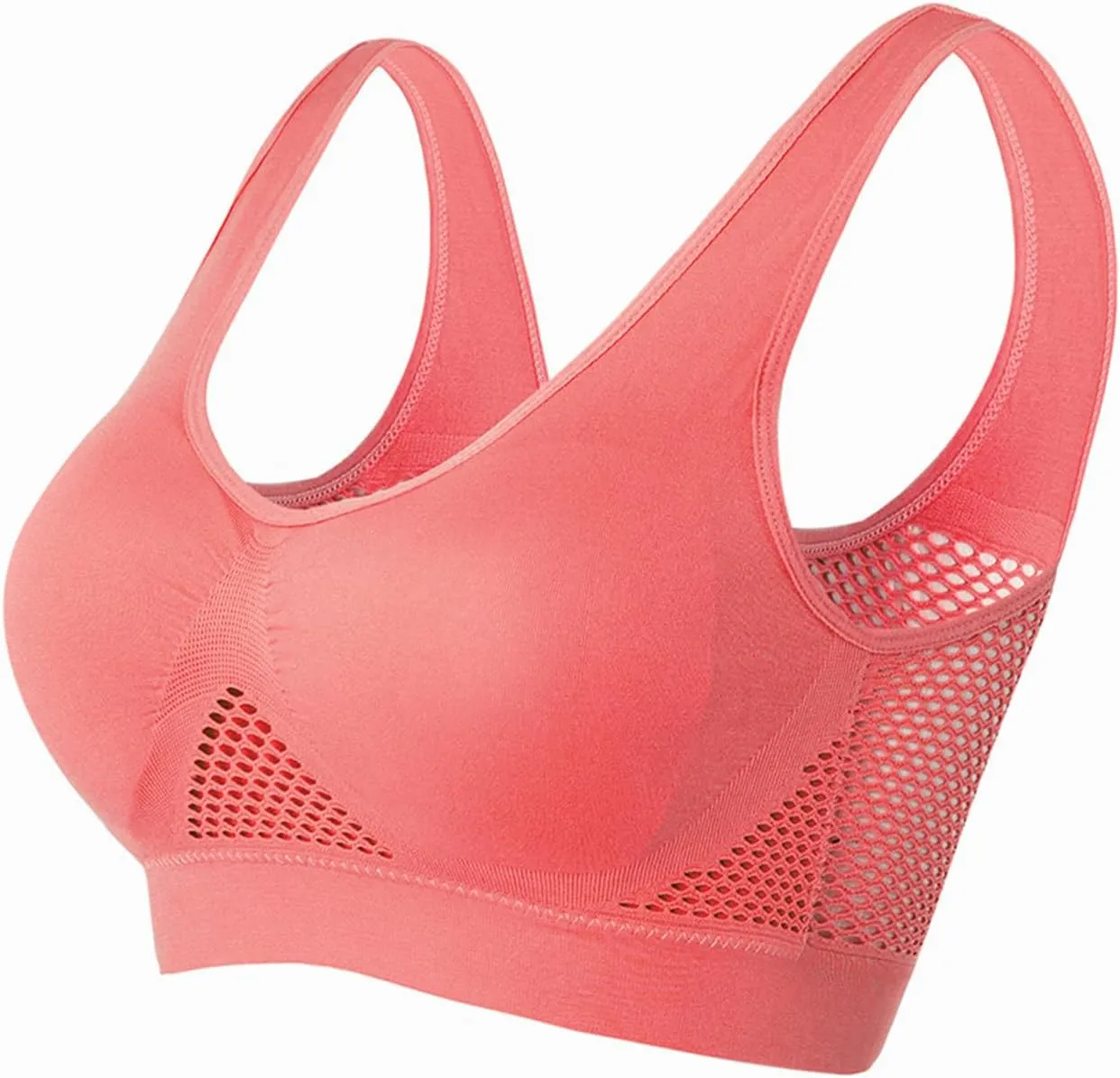 2Pcs Breathable Cool Liftup Air Bra for Women, 2024 Padded Full Support Sports Bra, Comfortable Bras No Underwire