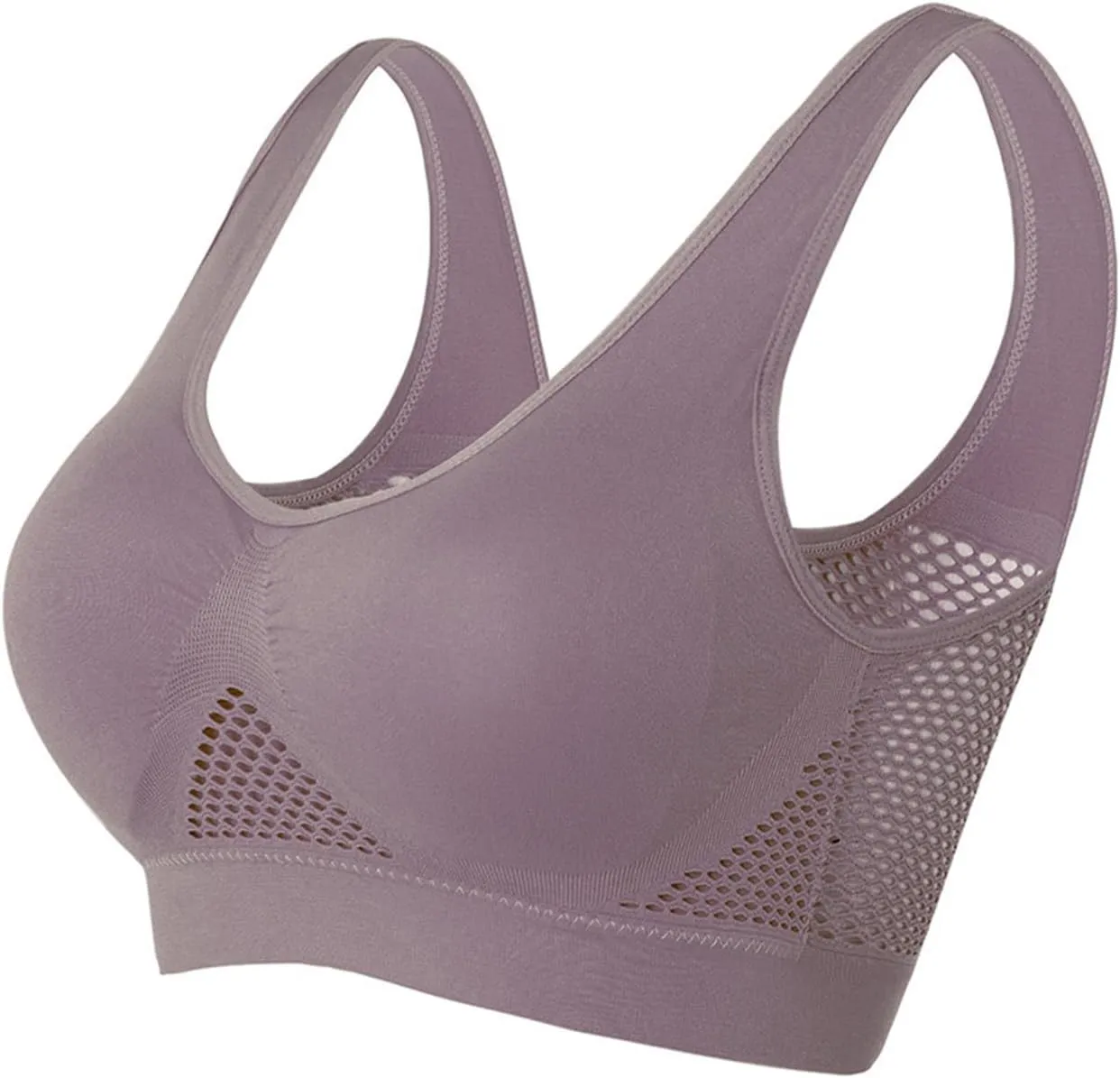 2Pcs Breathable Cool Liftup Air Bra for Women, 2024 Padded Full Support Sports Bra, Comfortable Bras No Underwire