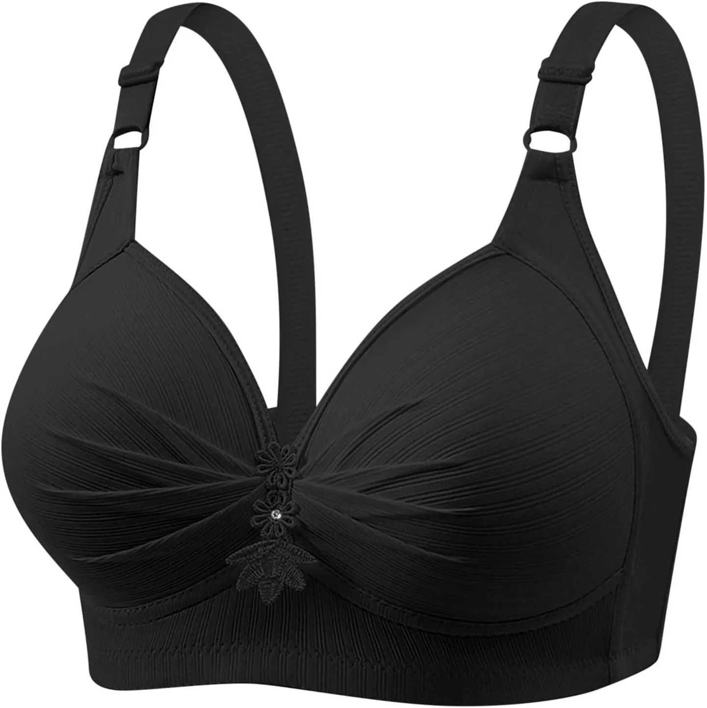 3 Pack Bras for Women Full Coverage No Underwire Breathable Everyday Bralettes Wireless Support and Lift Posture Bra