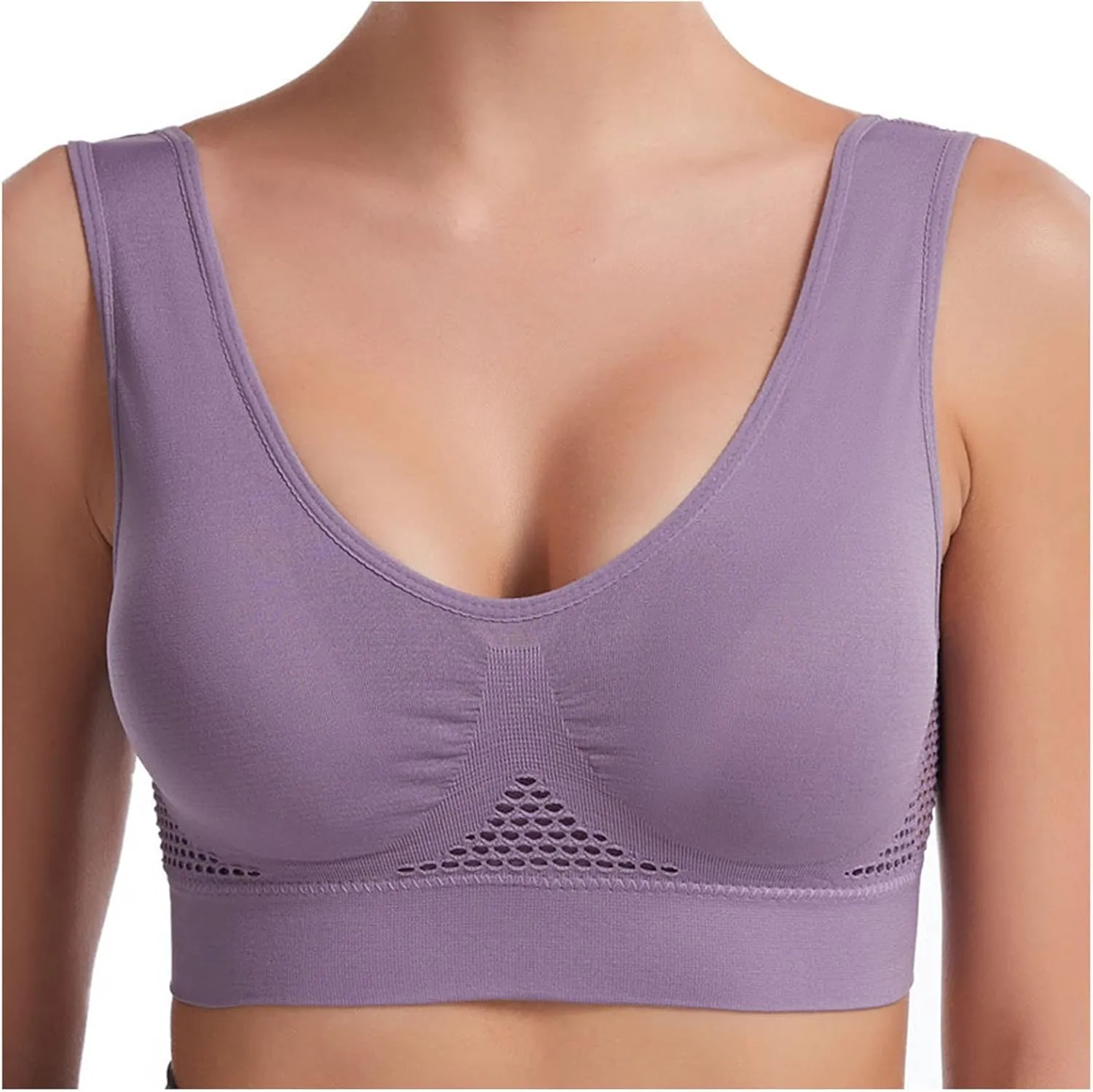 3PC Women Vest Yoga Sports Bras Comfortable Wireless Underwear Women's Breathable Solid Everyday Fitness Bra