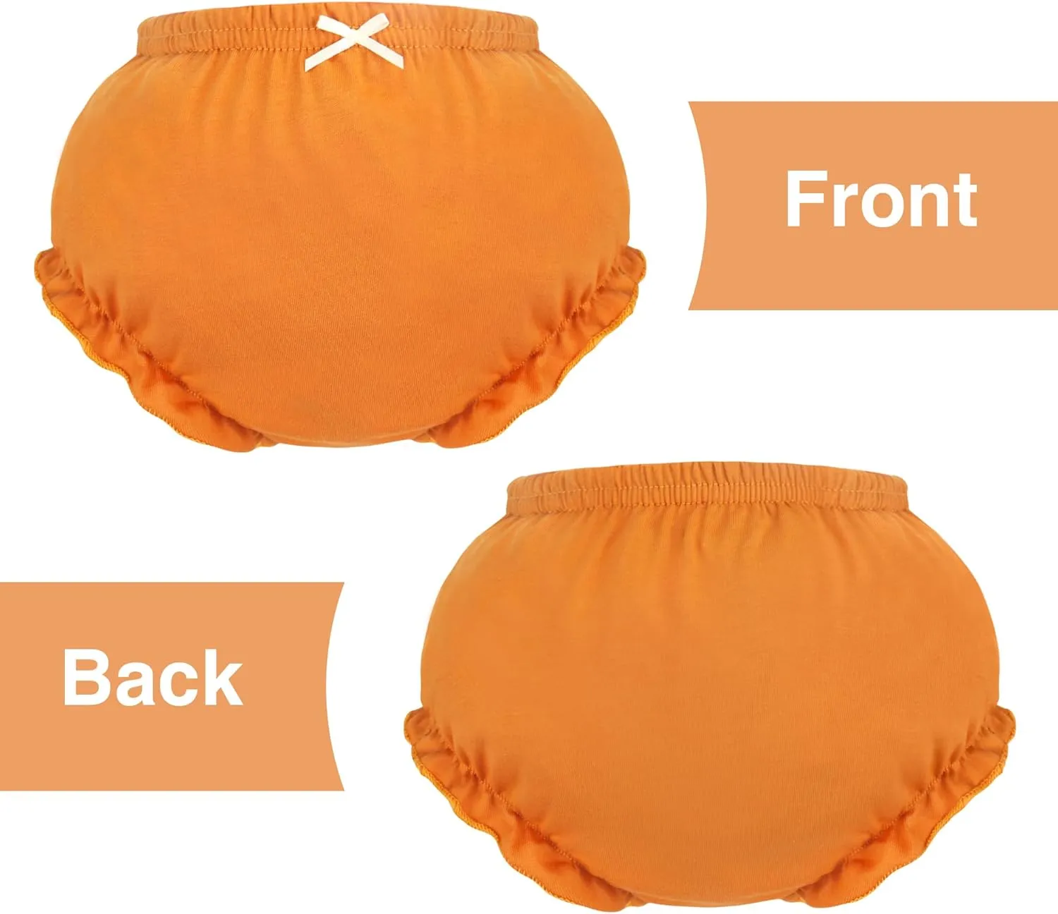 5 Pack Ruffle Diaper Cover - Baby Bloomers, Cute Cotton Baby Girl Shorts,Briefs- Panties for Toddler Girls