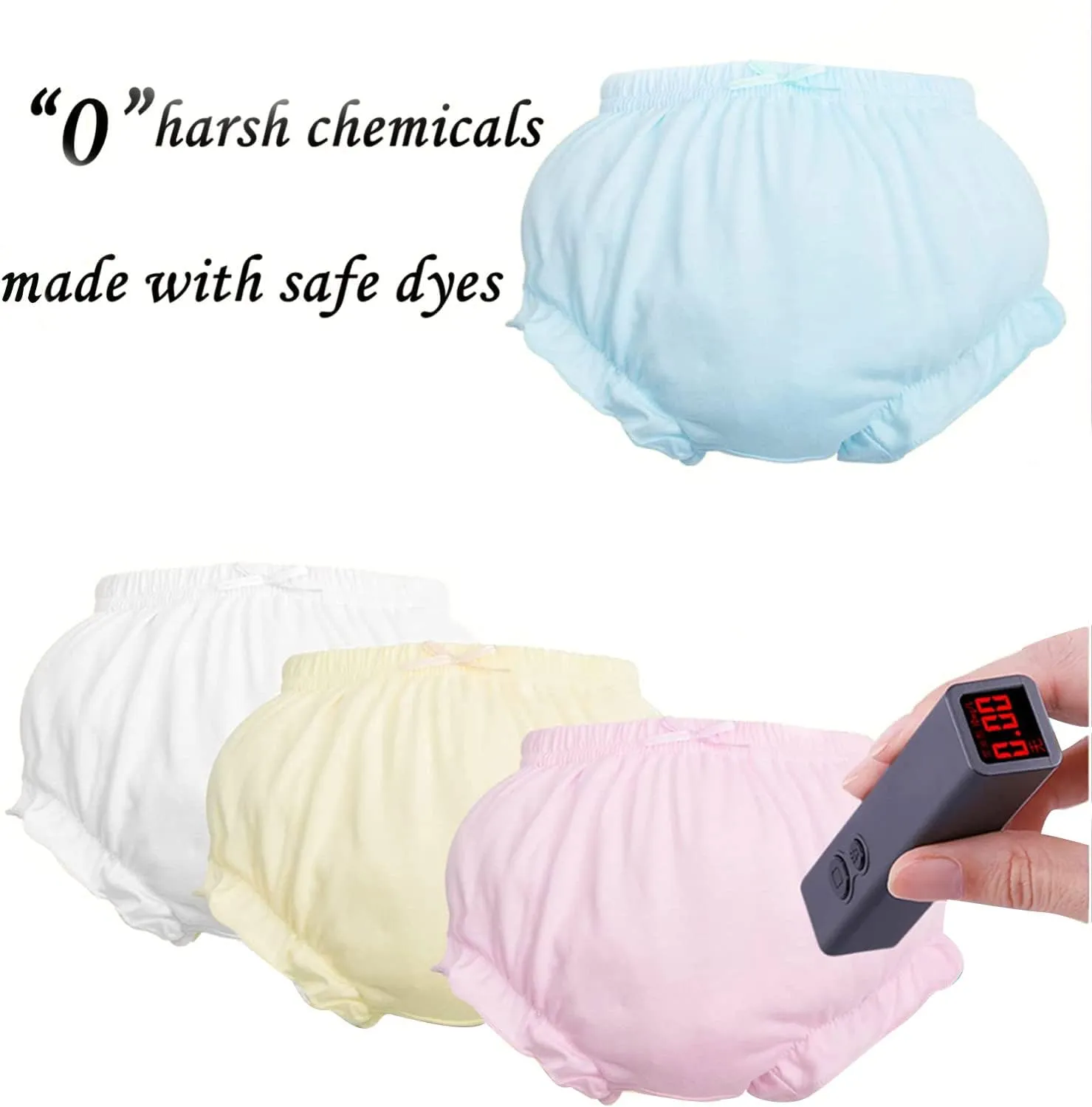 7Pack Diaper Cover - Baby Bloomers,Cotton Underwear,Panties for Toddler Girls