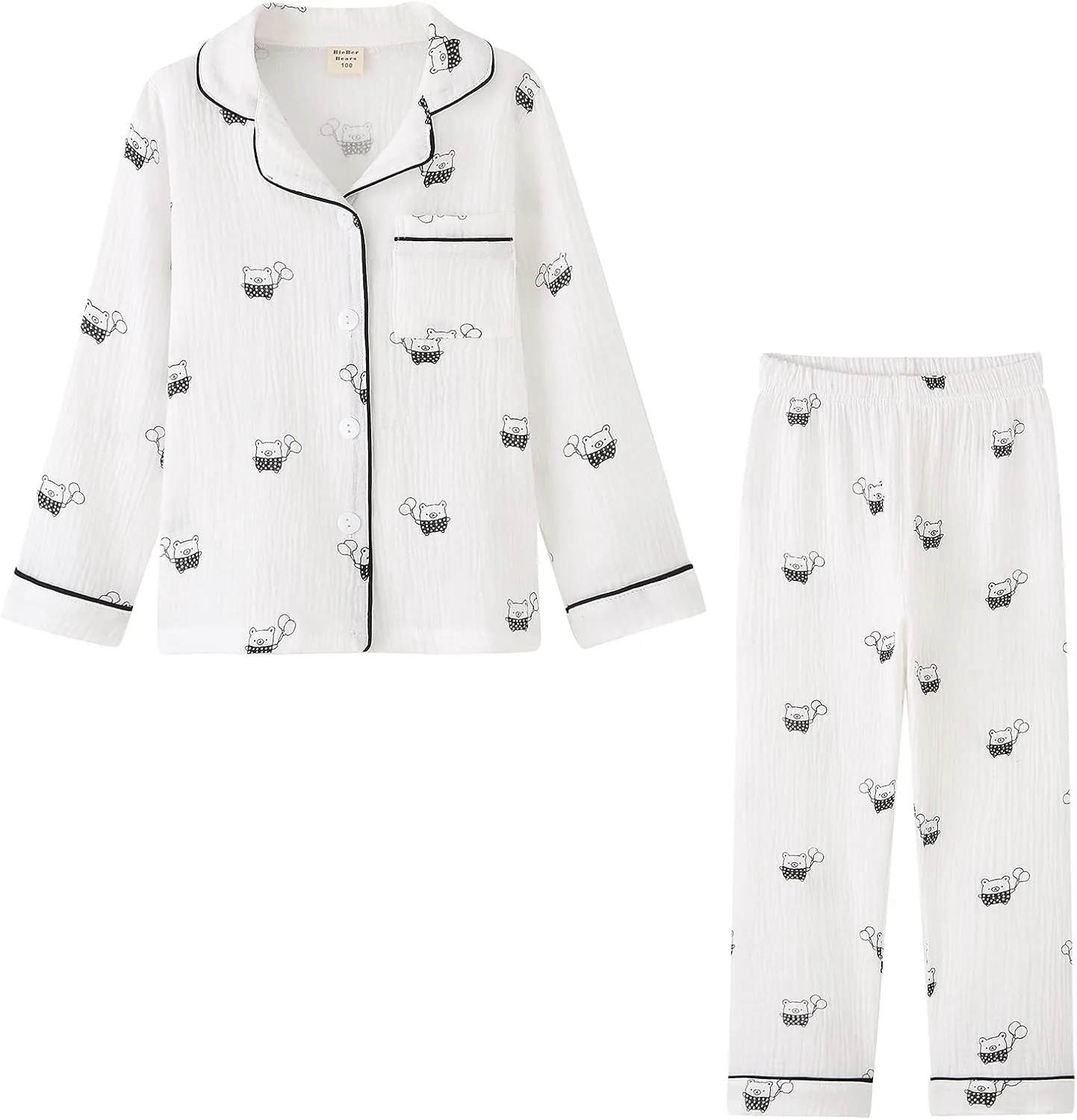 ACESTAR Toddler Baby Girl Pajama Set, Boys Long Sleeve Sleepwear 2 Piece Pjs Set for Kid Cotton Loungewear (3T-7T)