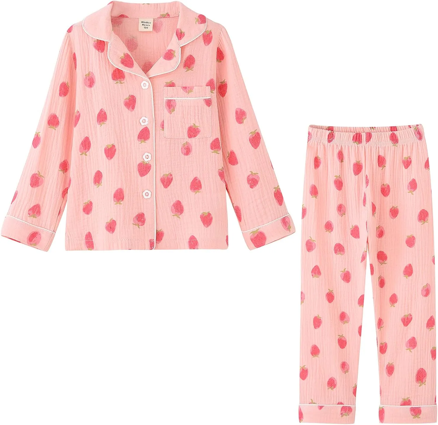 ACESTAR Toddler Baby Girl Pajama Set, Boys Long Sleeve Sleepwear 2 Piece Pjs Set for Kid Cotton Loungewear (3T-7T)