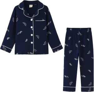 ACESTAR Toddler Baby Girl Pajama Set, Boys Long Sleeve Sleepwear 2 Piece Pjs Set for Kid Cotton Loungewear (3T-7T)