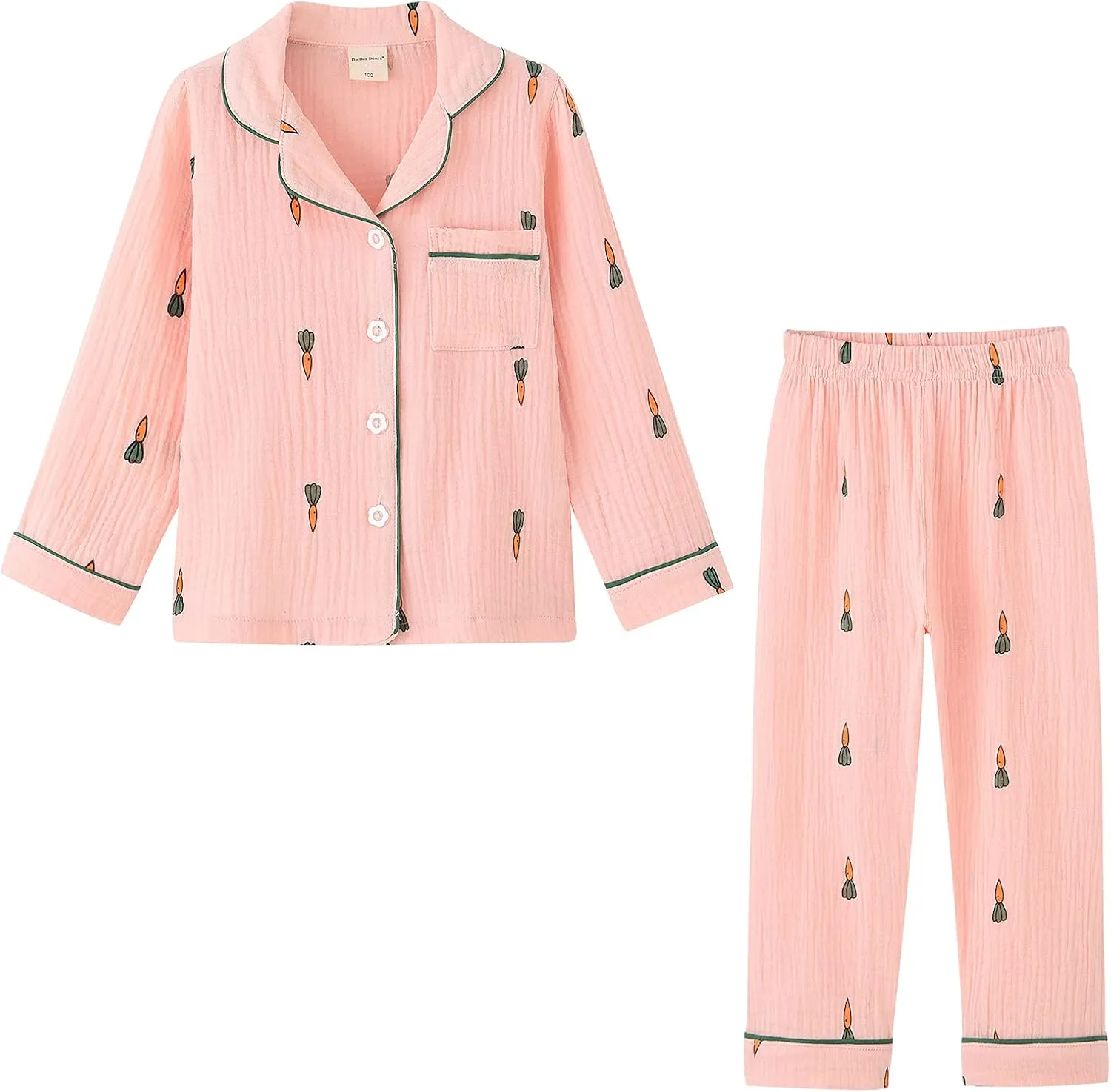 ACESTAR Toddler Baby Girl Pajama Set, Boys Long Sleeve Sleepwear 2 Piece Pjs Set for Kid Cotton Loungewear (3T-7T)