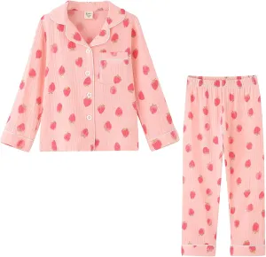 ACESTAR Toddler Baby Girl Pajama Set, Boys Long Sleeve Sleepwear 2 Piece Pjs Set for Kid Cotton Loungewear (3T-7T)