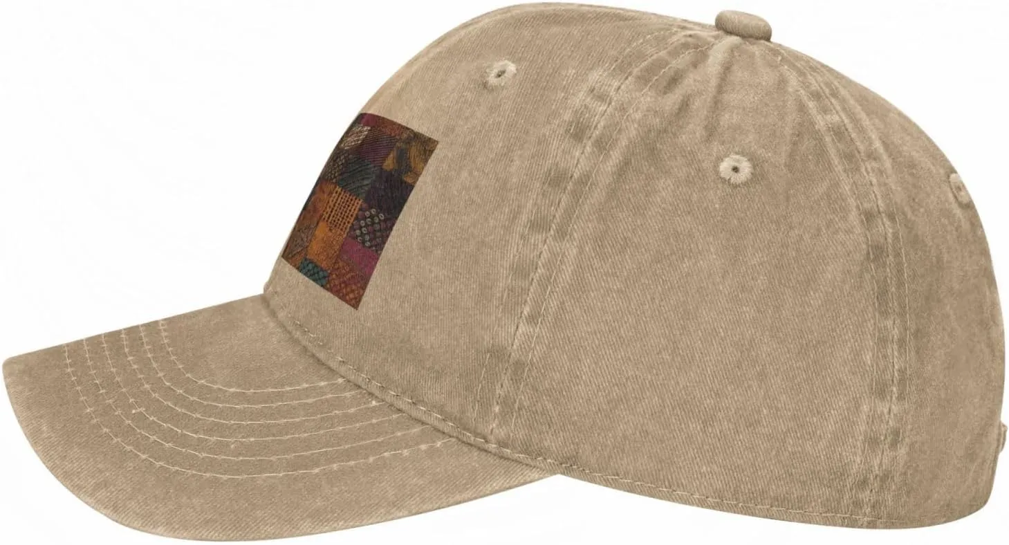African Style Patchwork Unisex Baseball Cap Breathable Cotton Trucker Hat Classic Denim Dad Hat Summer Sun Hat