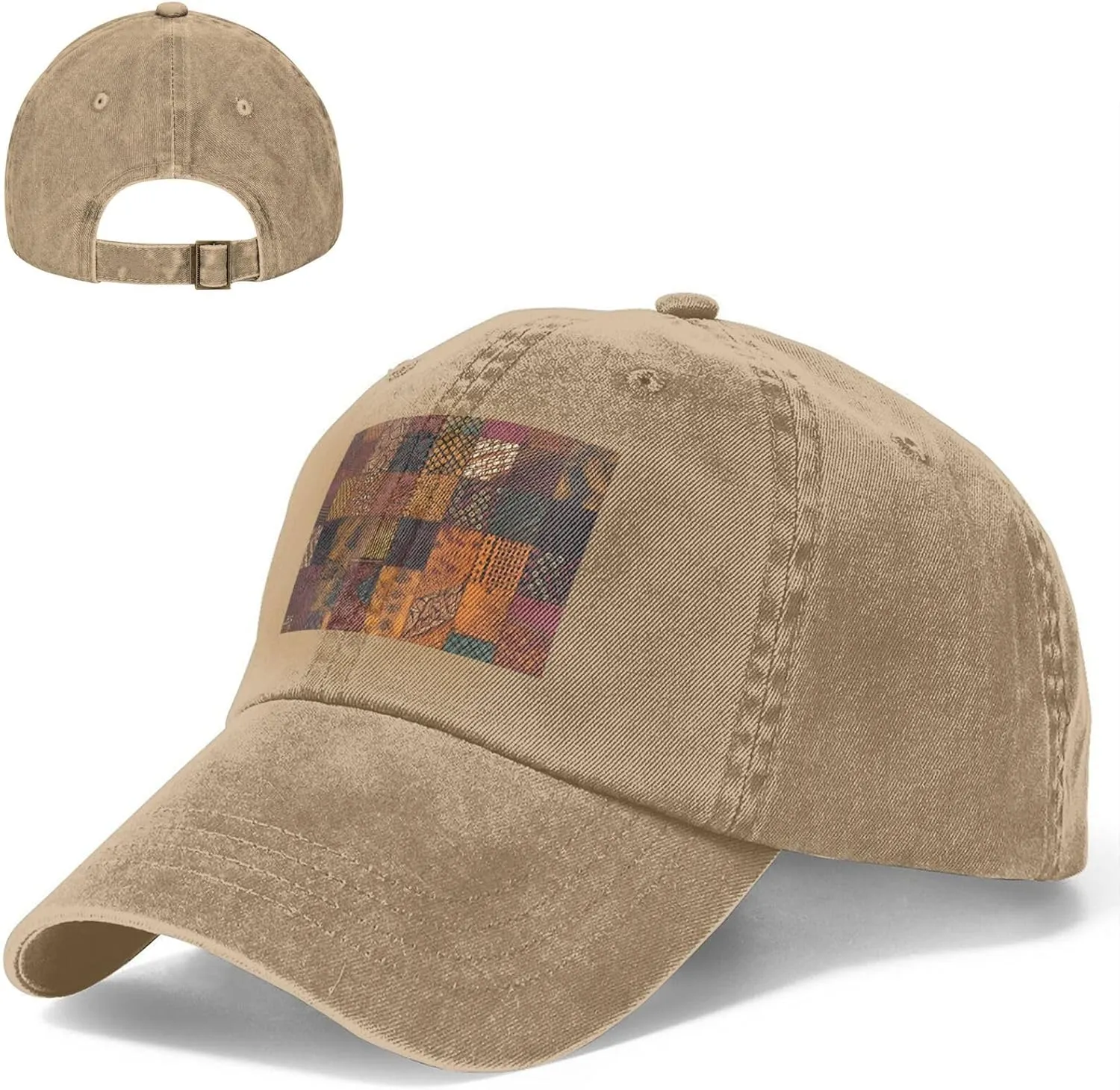 African Style Patchwork Unisex Baseball Cap Breathable Cotton Trucker Hat Classic Denim Dad Hat Summer Sun Hat