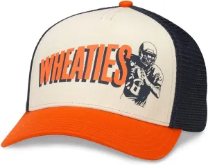 American Needle Unisex Wheaties Cereal Baseball Trucker Hat, Navy/Ivory/Orange