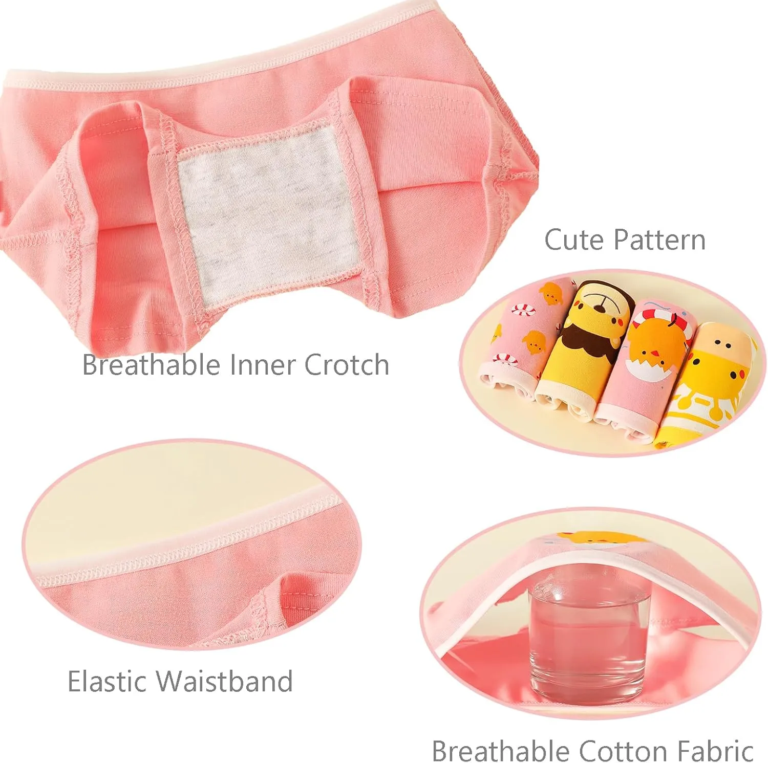 Anktry Kids 12 Pack Soft Comfort Cotton Knickers Underwear Little Girls Assorted Boyshort Panties 2-12 Yrs