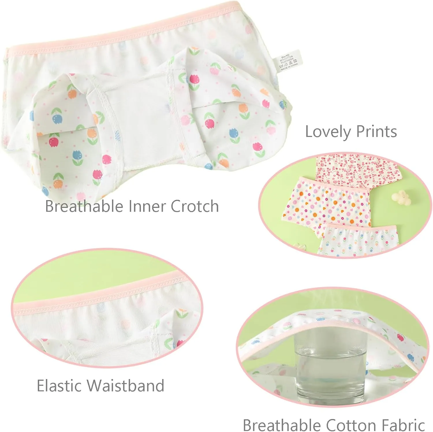 Anktry Kids 12 Pack Soft Comfort Cotton Knickers Underwear Little Girls Assorted Boyshort Panties 2-12 Yrs