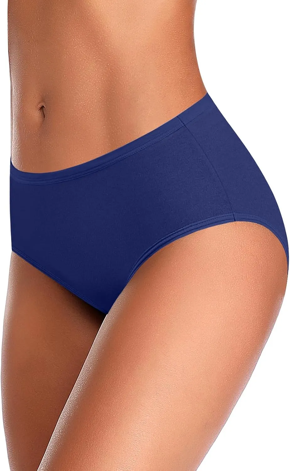 ASIMOON Tummy Control High Waisted Underwear for Women Cotton Plus Size Full Coverage Panties Ladies Briefs