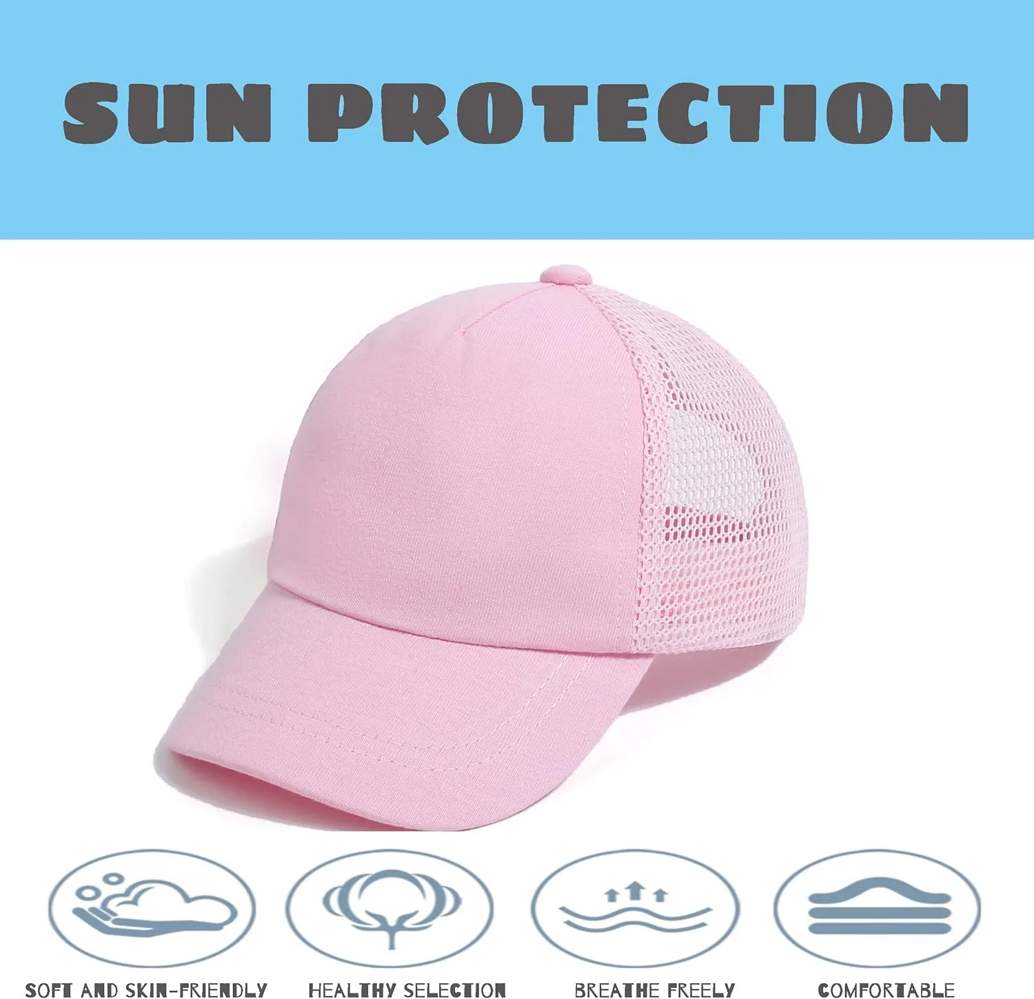 Baby Baseball Sun Hat Toddler Boys Girls Mesh Baseball Cap Baseball Cap Breathable Kids Sun Hat 0-5 T