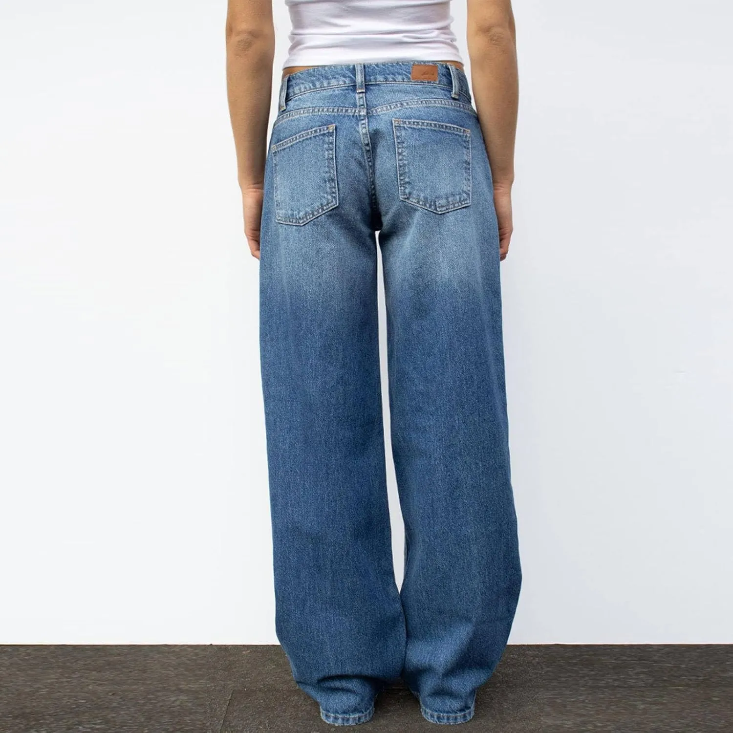 Baggy Wide Leg Jeans for Women Y2K Low Rise Straight Leg Boyfriend Denim Pants Teen Girls Vintage Casual Loose Jeans