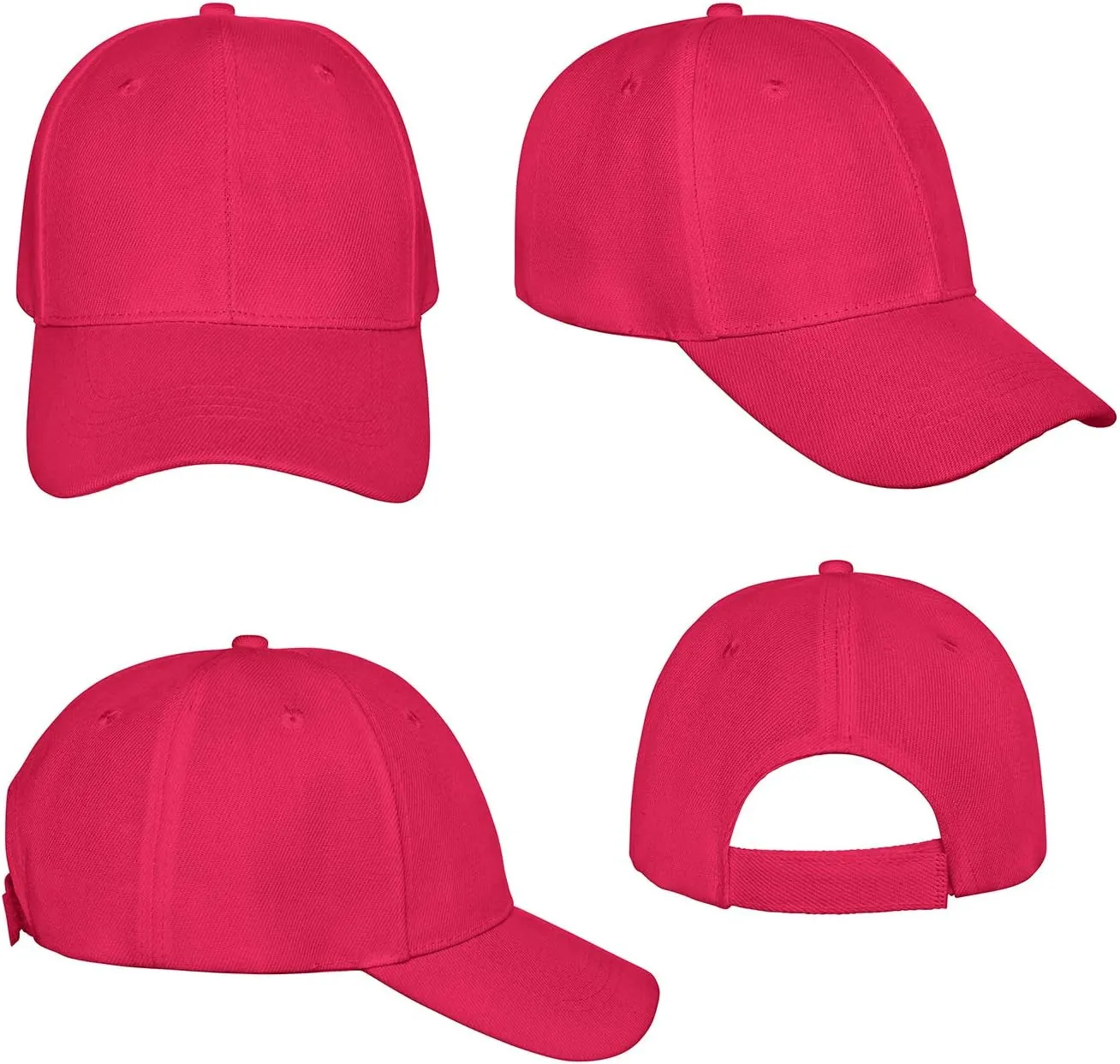 Balec Plain Baseball Cap Hat Adjustable Back