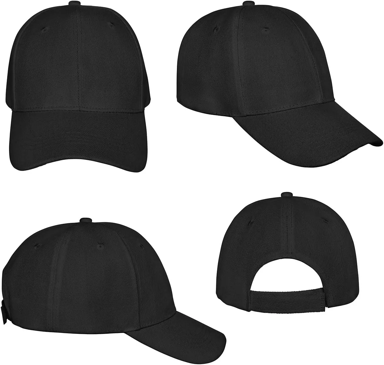Balec Plain Baseball Cap Hat Adjustable Back