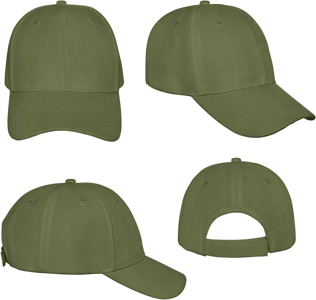 Balec Plain Baseball Cap Hat Adjustable Back