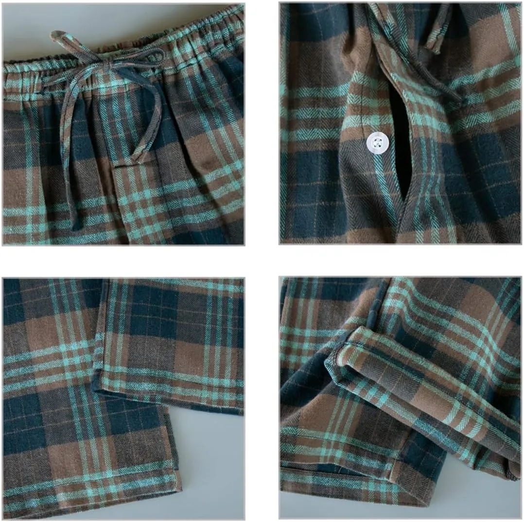 Big Boys Long Sleeve Plaid Pajamas Cotton Young Teens Sleepwear 10-16Years