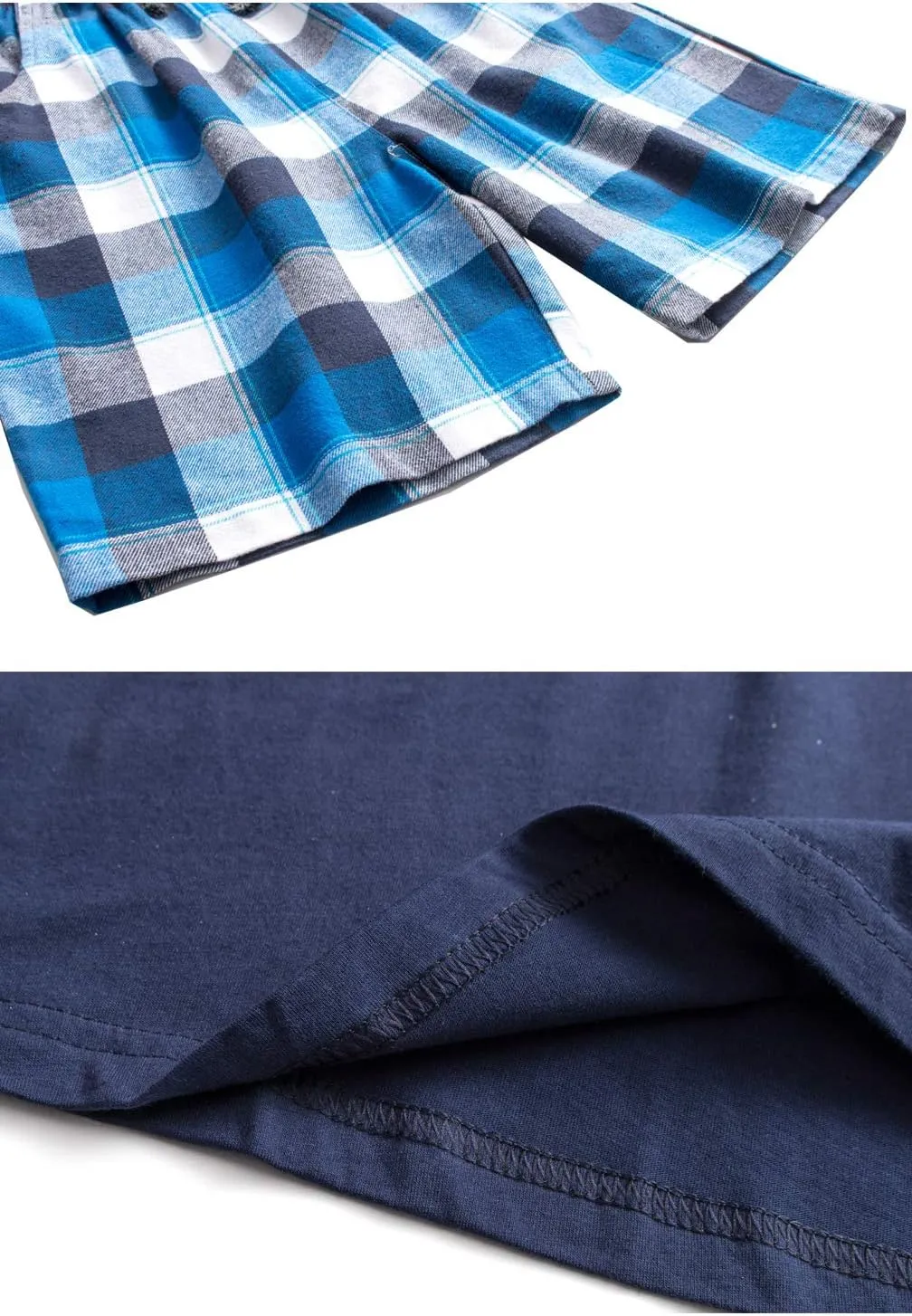 Big Boys Long Sleeve Plaid Pajamas Cotton Young Teens Sleepwear 10-16Years
