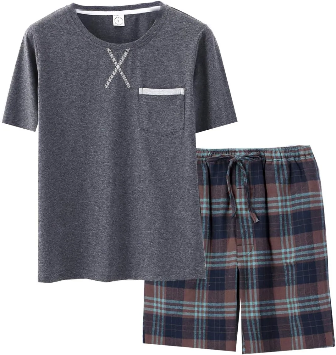 Big Boys Long Sleeve Plaid Pajamas Cotton Young Teens Sleepwear 10-16Years