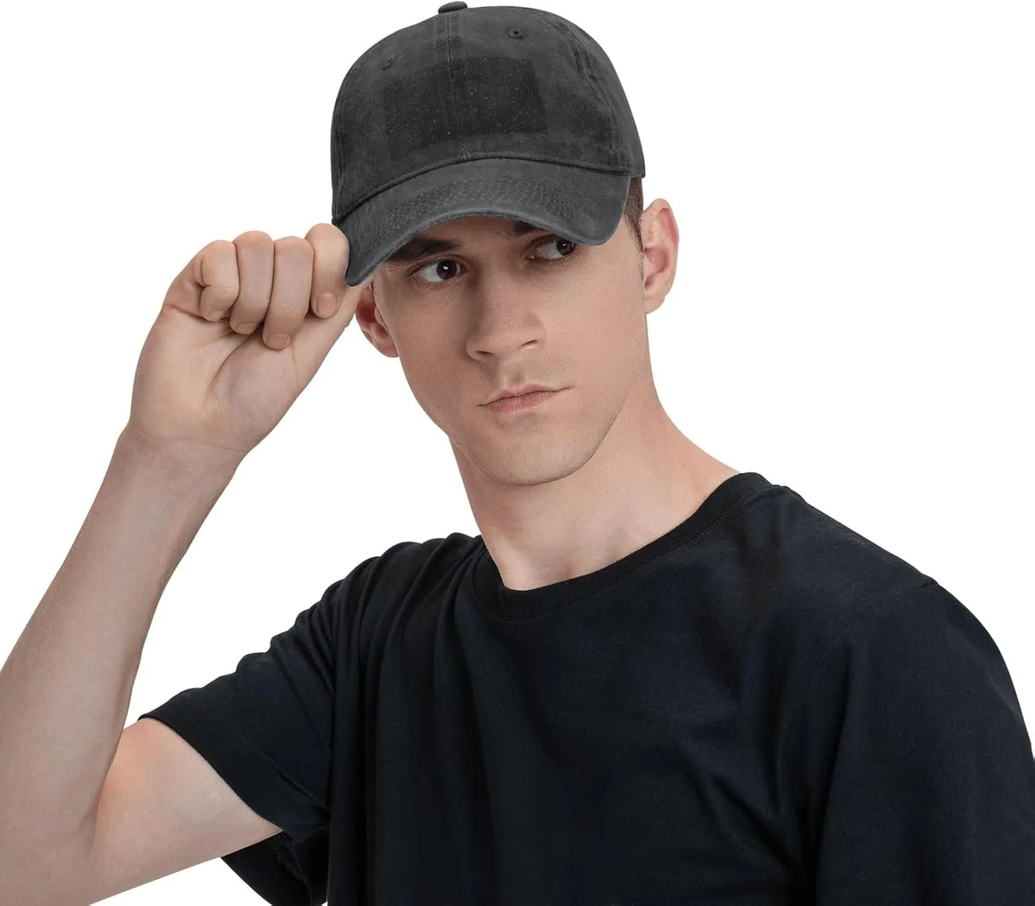 Black Glitter Unisex Baseball Cap Breathable Cotton Trucker Hat Classic Denim Dad Hat Summer Sun Hat