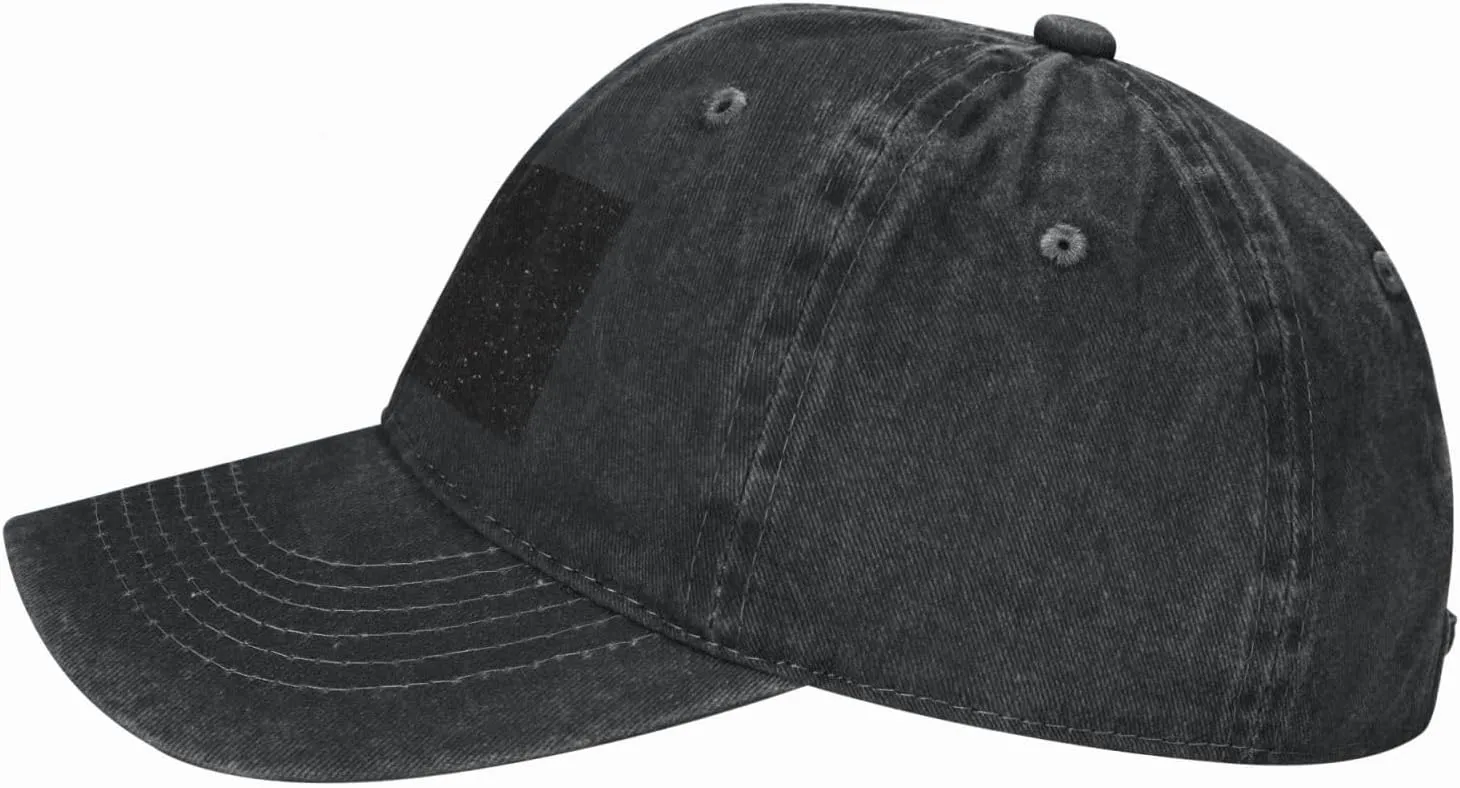 Black Glitter Unisex Baseball Cap Breathable Cotton Trucker Hat Classic Denim Dad Hat Summer Sun Hat
