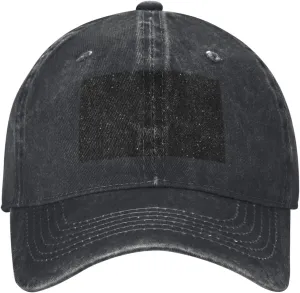 Black Glitter Unisex Baseball Cap Breathable Cotton Trucker Hat Classic Denim Dad Hat Summer Sun Hat
