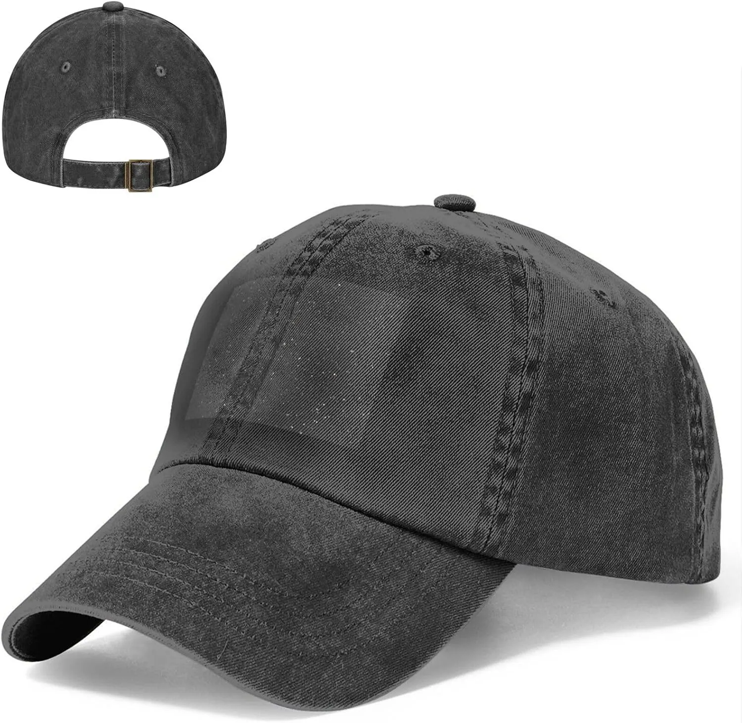 Black Glitter Unisex Baseball Cap Breathable Cotton Trucker Hat Classic Denim Dad Hat Summer Sun Hat