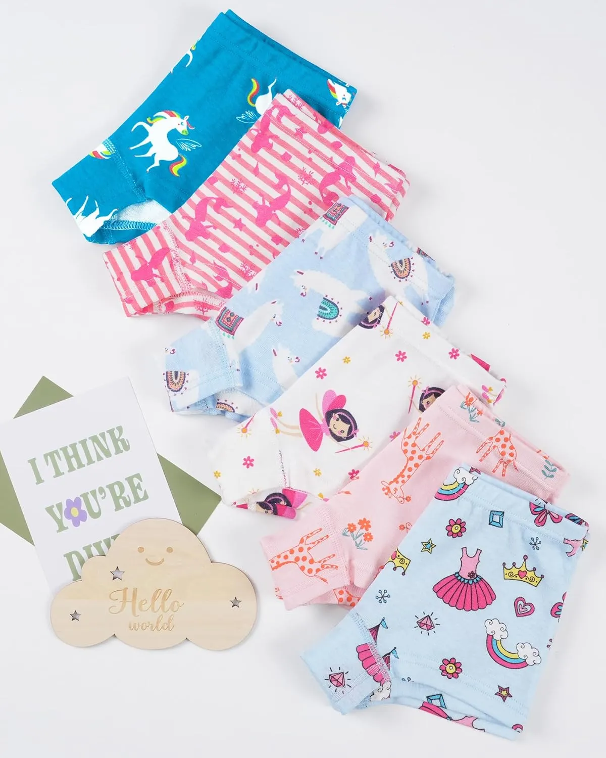 BOOPH Girls Underwear Baby Toddler Panties 5 Pack Briefs Boyshort for 2-8Y