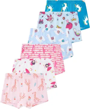 BOOPH Girls Underwear Baby Toddler Panties 5 Pack Briefs Boyshort for 2-8Y