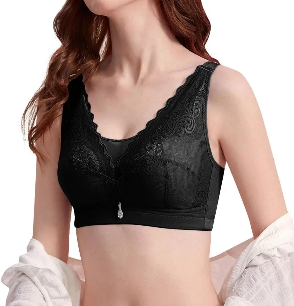 Bras for Women No Underwire Plus Size Women'S Push Up Bra No Underwire Plus Size Bra Patterned Work