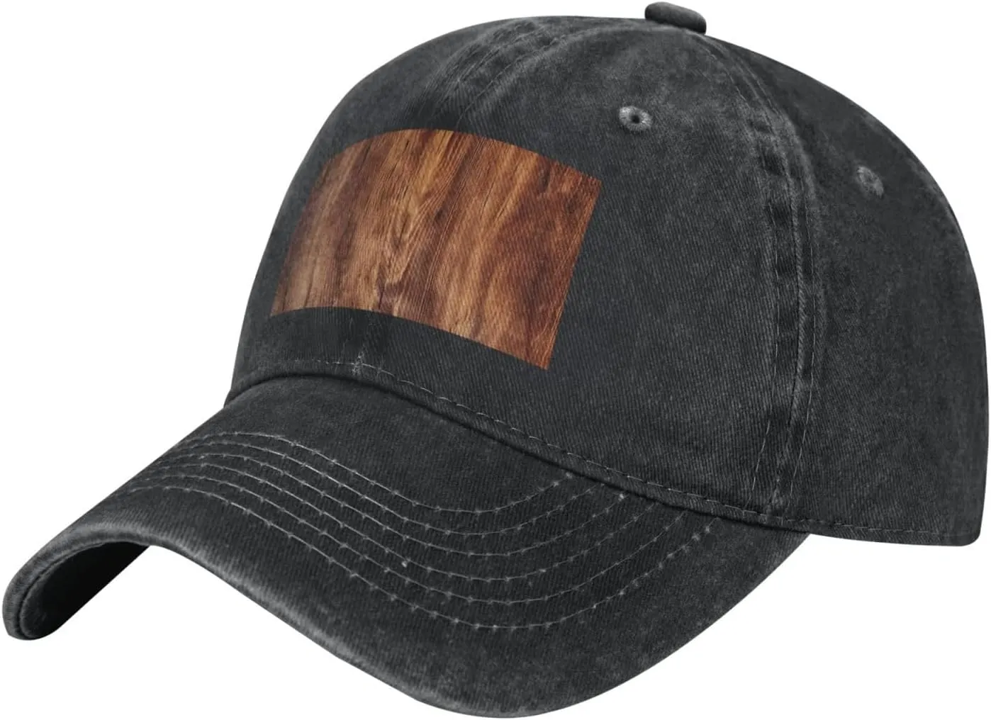 Brown Wood Grain Unisex Baseball Cap Breathable Cotton Trucker Hat Classic Denim Dad Hat Summer Sun Hat