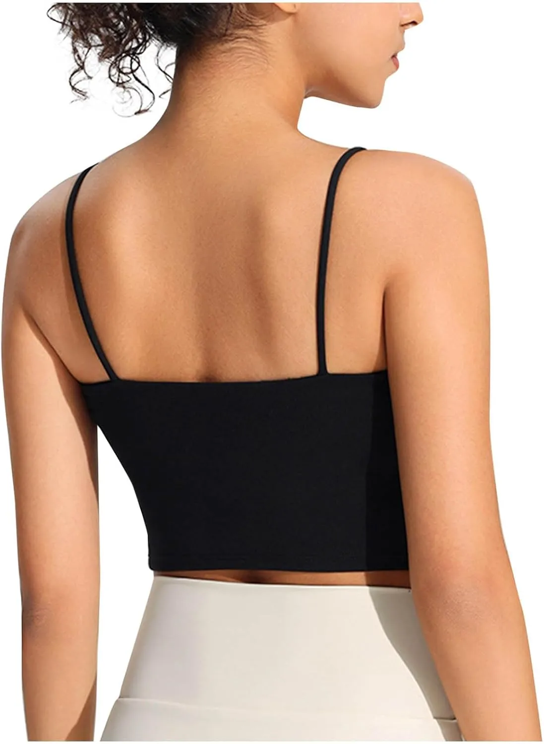 Camisole Top for Women with Bulit in Removable Bra Summer Spaghetti Strap Tanks Womens Workout Yoga Basic Cami Vest