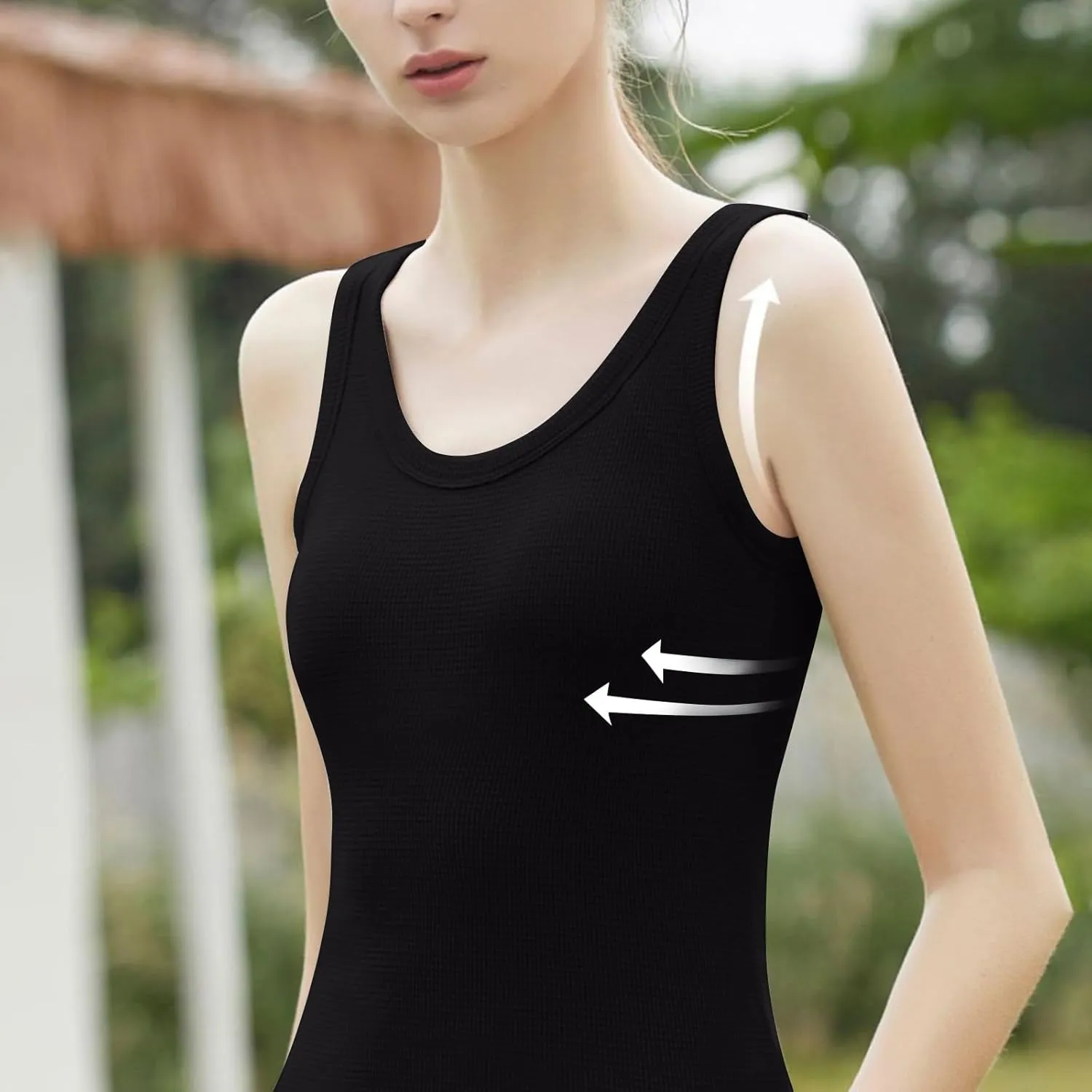 Camisole Tops for Women 2025 Summer Scoop Ncvk Spaghetti Strap Tank Top with Built in Bra Womens Sleeveless Shirts