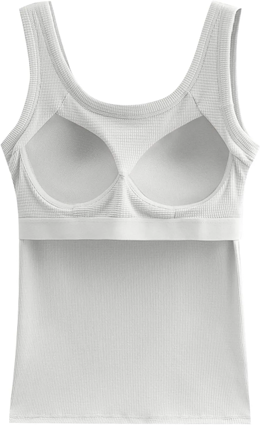 Camisole Tops for Women 2025 Summer Scoop Ncvk Spaghetti Strap Tank Top with Built in Bra Womens Sleeveless Shirts