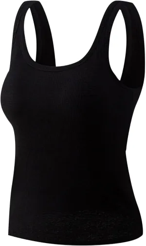 Camisole Tops for Women 2025 Summer Scoop Ncvk Spaghetti Strap Tank Top with Built in Bra Womens Sleeveless Shirts