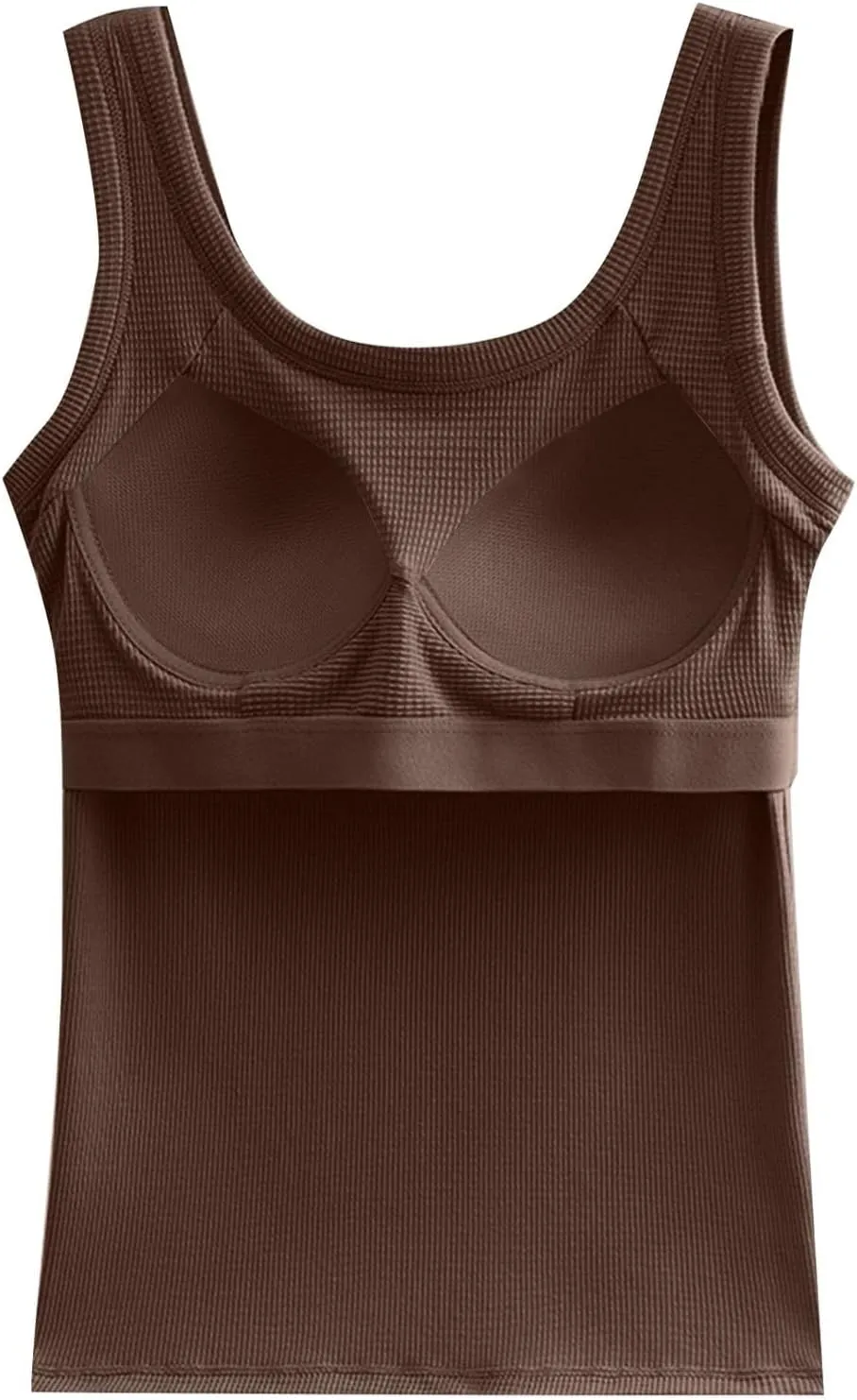 Camisole Tops for Women 2025 Summer Scoop Ncvk Spaghetti Strap Tank Top with Built in Bra Womens Sleeveless Shirts