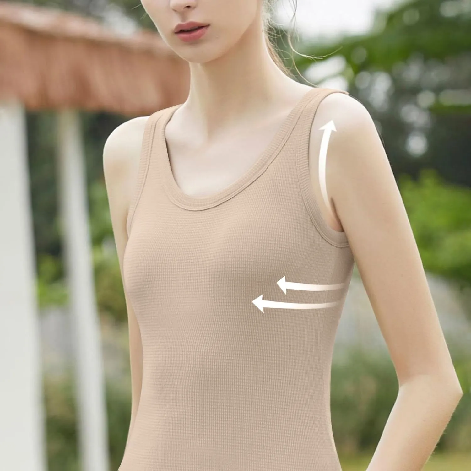 Camisole Tops for Women 2025 Summer Scoop Ncvk Spaghetti Strap Tank Top with Built in Bra Womens Sleeveless Shirts