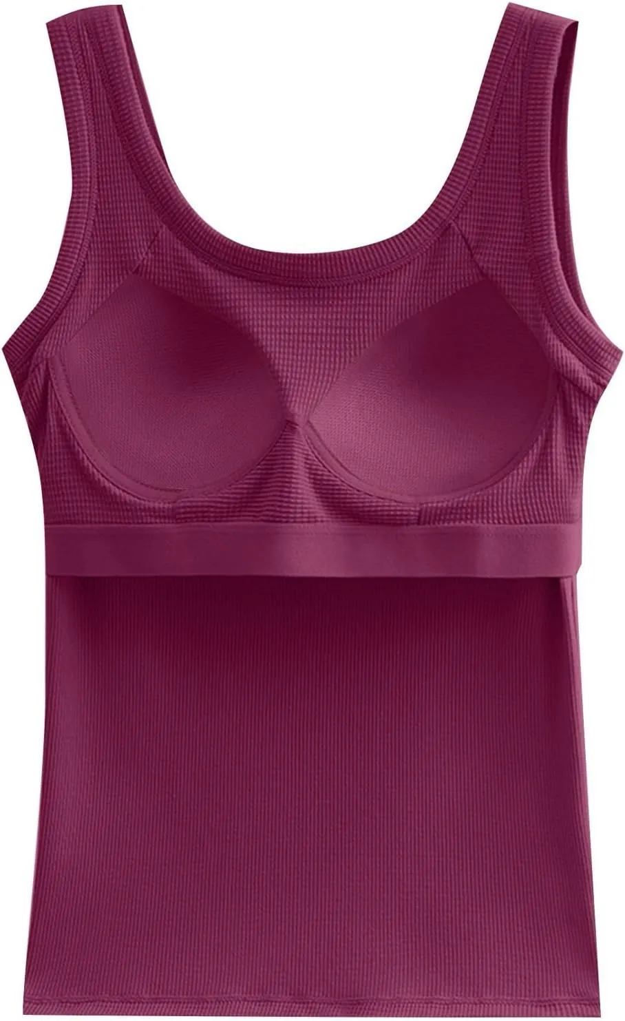 Camisole Tops for Women 2025 Summer Scoop Ncvk Spaghetti Strap Tank Top with Built in Bra Womens Sleeveless Shirts