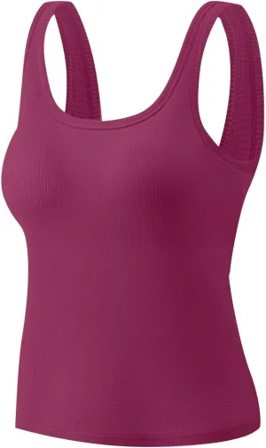Camisole Tops for Women 2025 Summer Scoop Ncvk Spaghetti Strap Tank Top with Built in Bra Womens Sleeveless Shirts