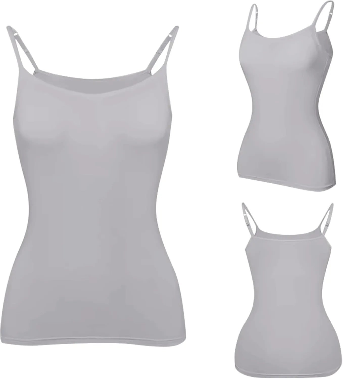 Camisole Tops for Women Built in Bra Basic Cami Vest Summer Workout Camisoles Spaghetti Strap Tank Top Layer Padded Bra