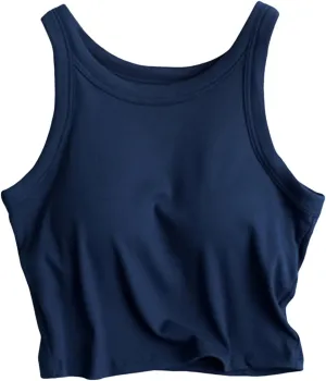 Camisole Tops for Women Built in Bra Spaghetti Strap Workout Yoga Shirts Basic Padded Tank Tops 2025 Summer Clothes