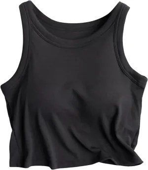Camisole Tops for Women Built in Bra Spaghetti Strap Workout Yoga Shirts Basic Padded Tank Tops 2025 Summer Clothes