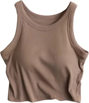 Camisole Tops for Women Built in Bra Spaghetti Strap Workout Yoga Shirts Basic Padded Tank Tops 2025 Summer Clothes