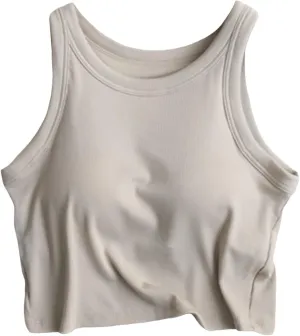 Camisole Tops for Women Built in Bra Spaghetti Strap Workout Yoga Shirts Basic Padded Tank Tops 2025 Summer Clothes