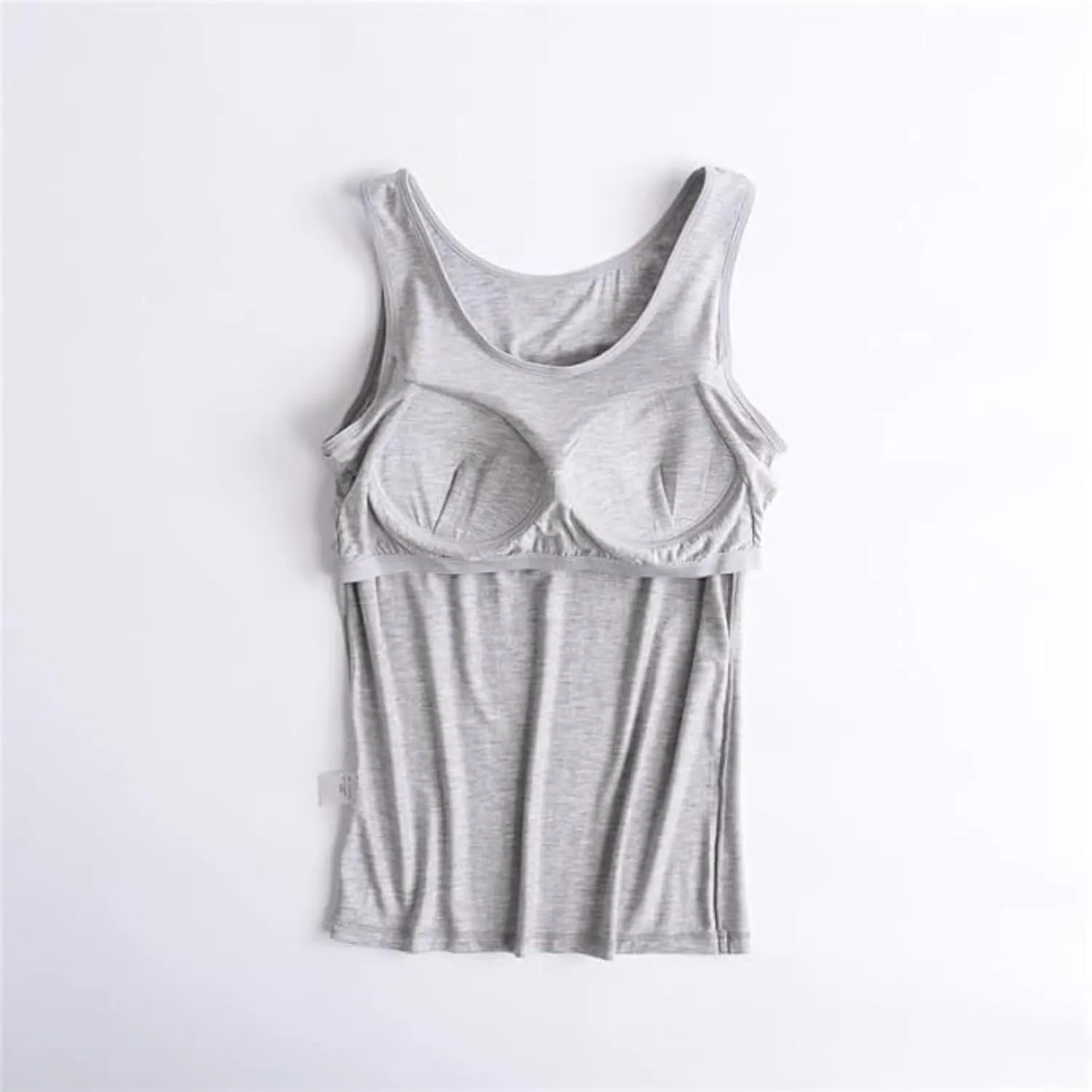 Camisole Tops for Women Summer 2025 Spaghetti Strap Basic Padded Tank Top with Built in Bra Workout Yoga Shirts