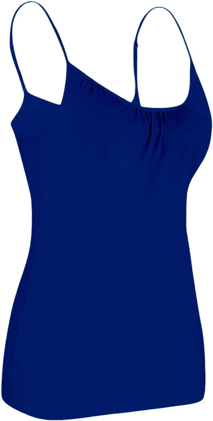 Camisole Tops with Built in Bra for Women Summer Modal Casual Running Layering Fitness Workout Outfits Shirts Cami