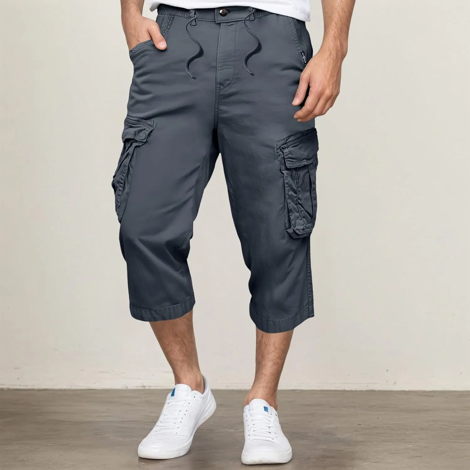 Cargo Sweatpants for Men Gym Beach Pajama Hiking Bike Athletic Stretch Yoga Basketball with Pockets Football Regular
